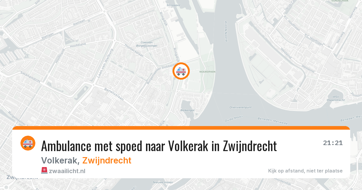 Ambulance met spoed naar Volkerak in Zwijndrecht — 27 jun 2026
