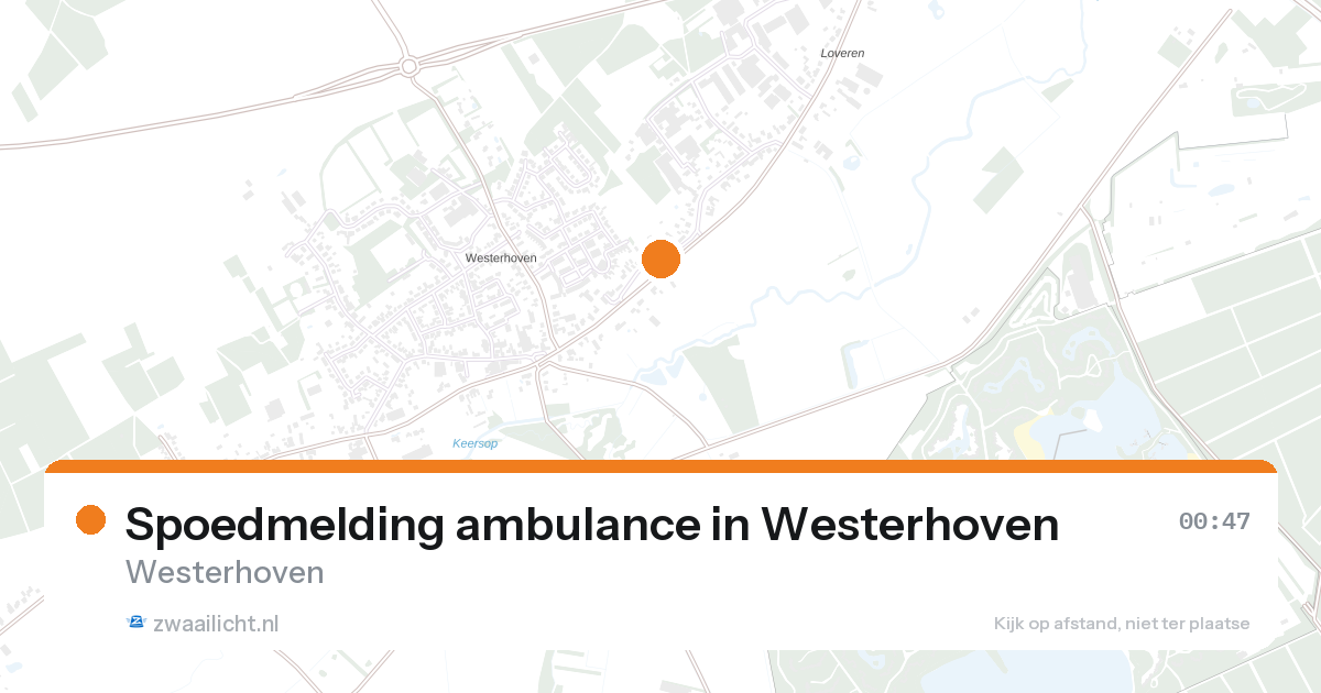 Spoedmelding ambulance in Westerhoven — 25 aug 2026
