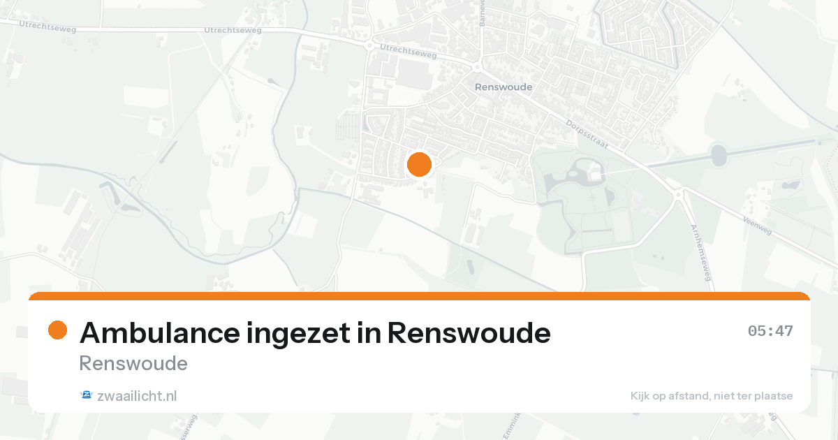 Ambulance ingezet in Renswoude — 16 aug 2026