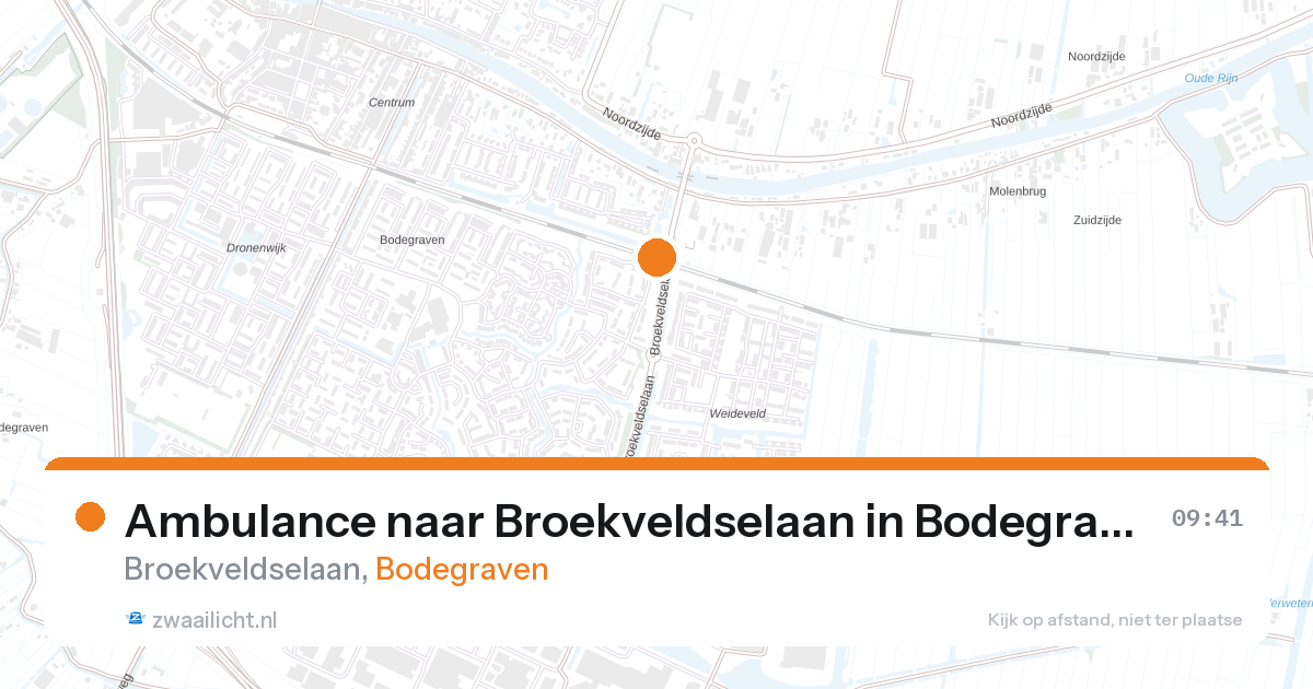 Ambulance naar Broekveldselaan in Bodegraven — 29 apr 2026