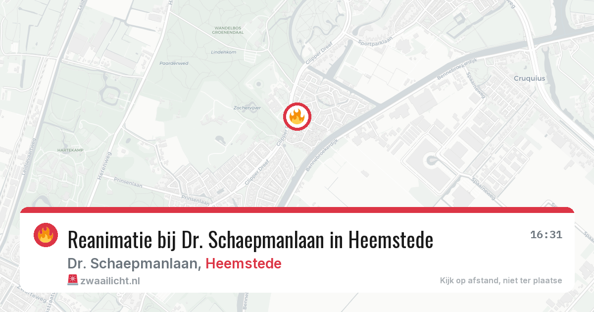 Reanimatie bij Dr. Schaepmanlaan in Heemstede — 3 jun 2026