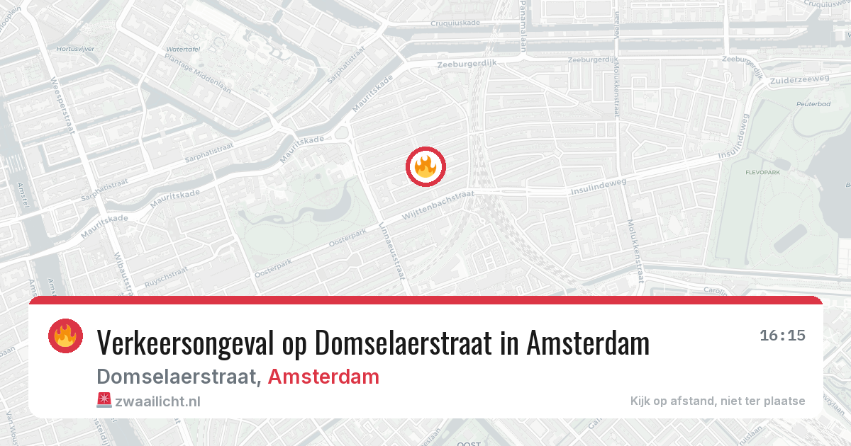 Verkeersongeval op Domselaerstraat in Amsterdam — 30 apr 2026