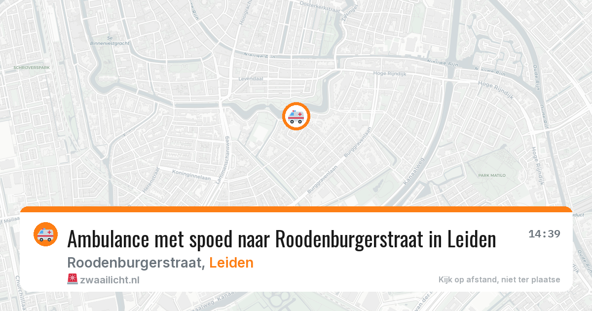 Ambulance met spoed naar Roodenburgerstraat in Leiden — 10 jul 2026