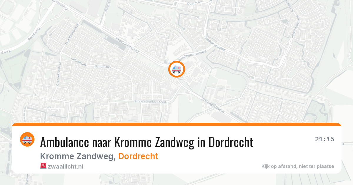 Ambulance naar Kromme Zandweg in Dordrecht — 18 jun 2026