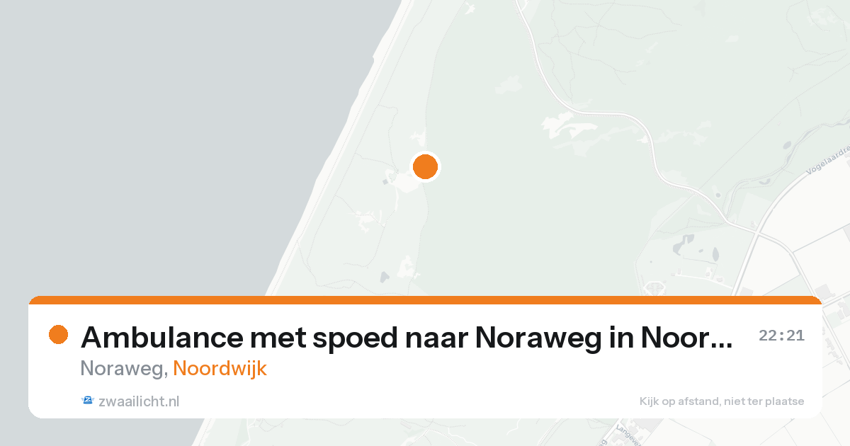 Ambulance met spoed naar Noraweg in Noordwijk — 17 aug 2026