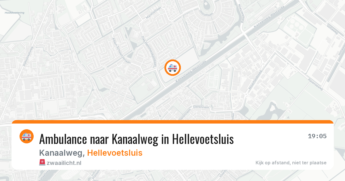 Ambulance naar Kanaalweg in Hellevoetsluis — 13 aug 2026