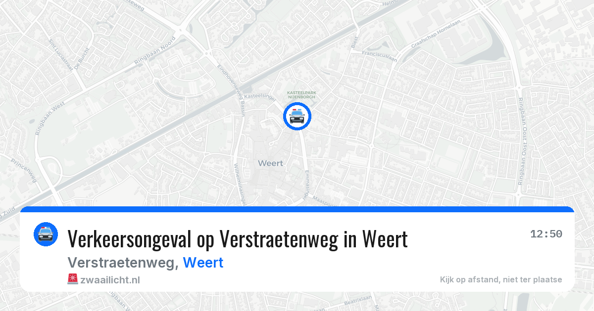 Verkeersongeval op Verstraetenweg in Weert — 26 jul 2026