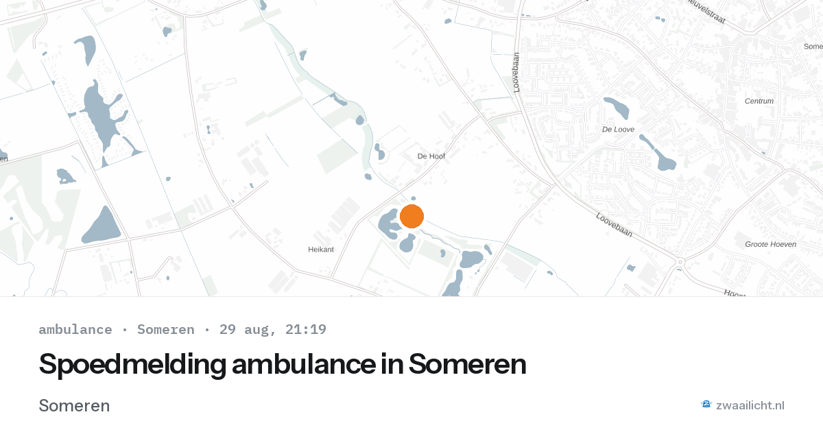 Spoedmelding ambulance in Someren — 29 aug 2026