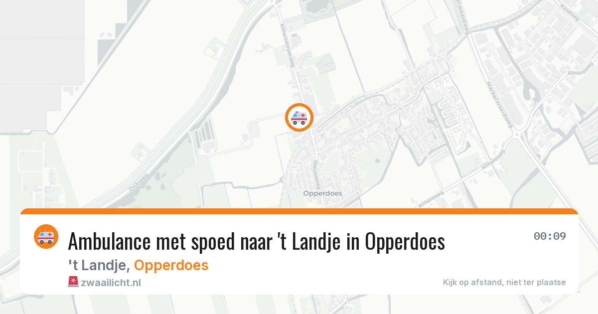 Ambulance met spoed naar 't Landje in Opperdoes — 11 feb 2026
