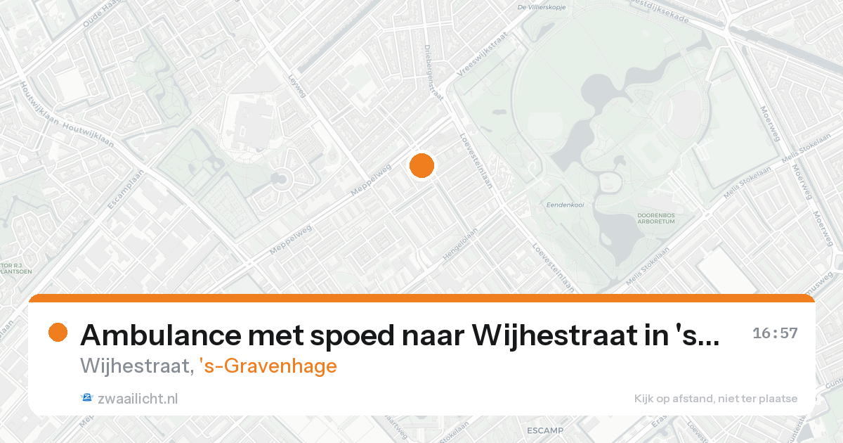 Ambulance met spoed naar Wijhestraat in 's-Gravenhage — 7 mei 2026