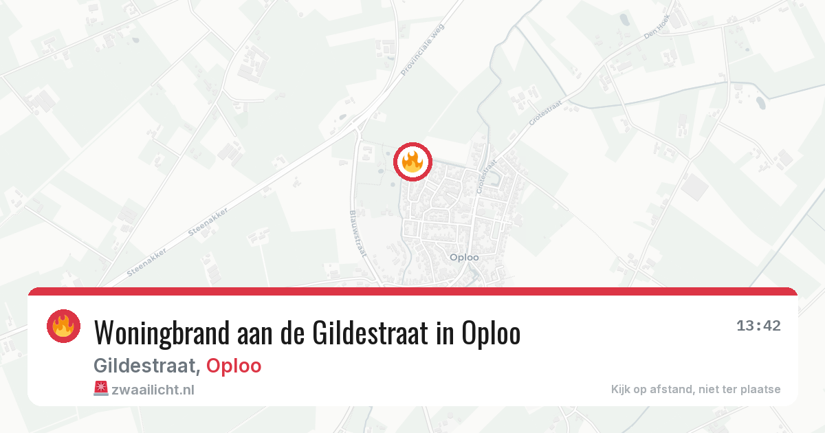Woningbrand aan de Gildestraat in Oploo — 26 jan 2026
