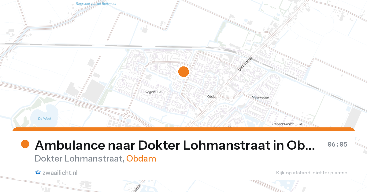 Ambulance naar Dokter Lohmanstraat in Obdam — 7 feb 2026