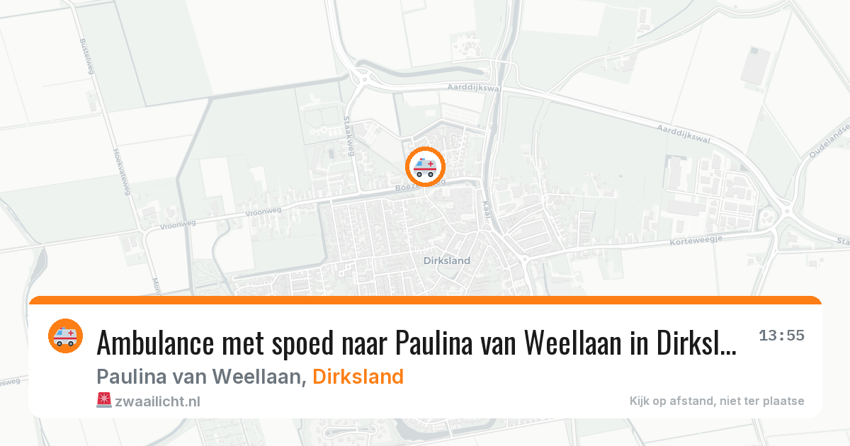 Ambulance met spoed naar Paulina van Weellaan in Dirksland — 30 mei 2026