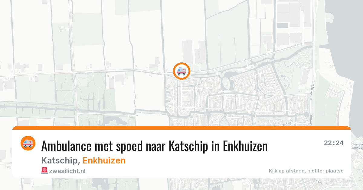 Ambulance met spoed naar Katschip in Enkhuizen — 18 jun 2026
