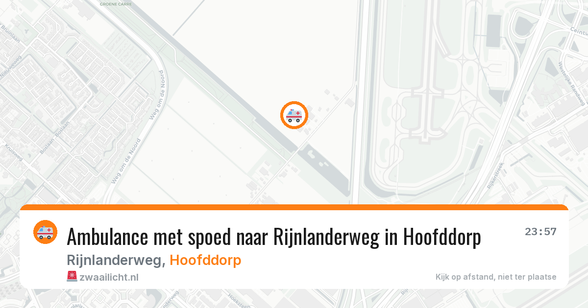 Ambulance met spoed naar Rijnlanderweg in Hoofddorp — 15 jul 2026