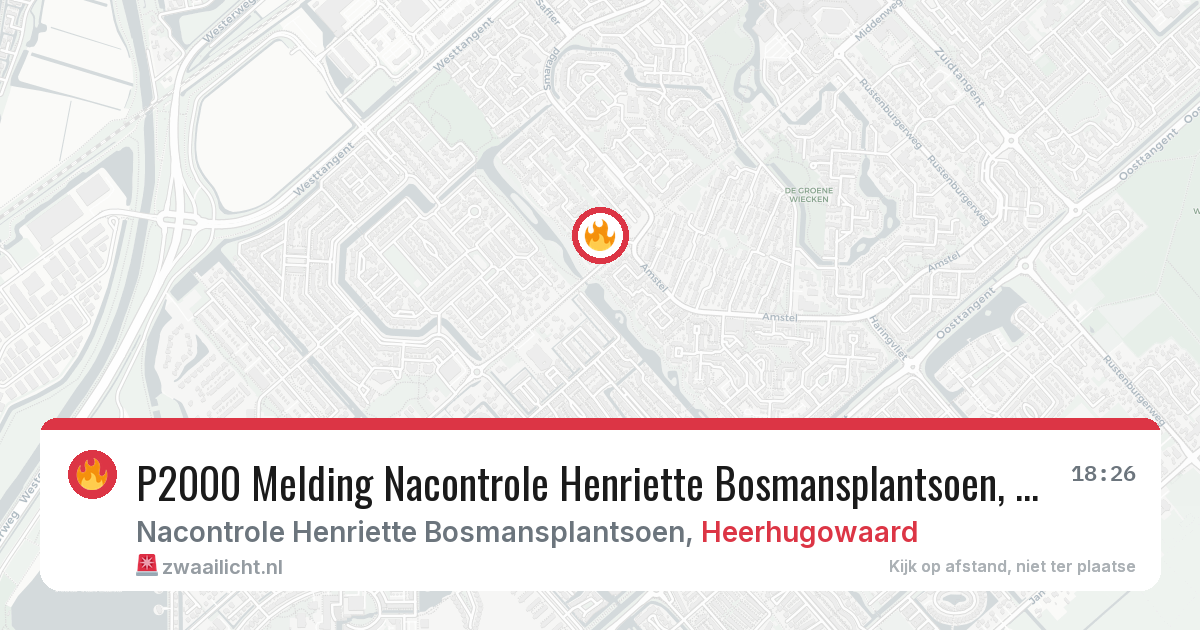 P2000 Melding Nacontrole Henriette Bosmansplantsoen, Heerhugowaard — 8 feb 2026