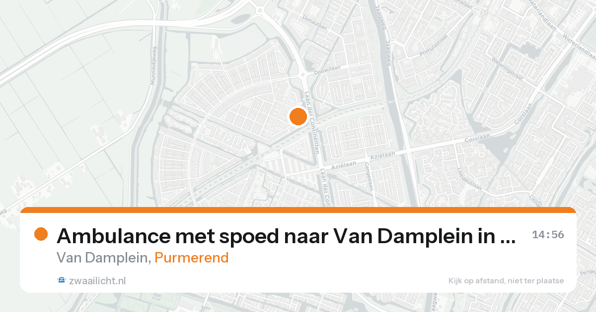 Ambulance met spoed naar Van Damplein in Purmerend — 19 aug 2026