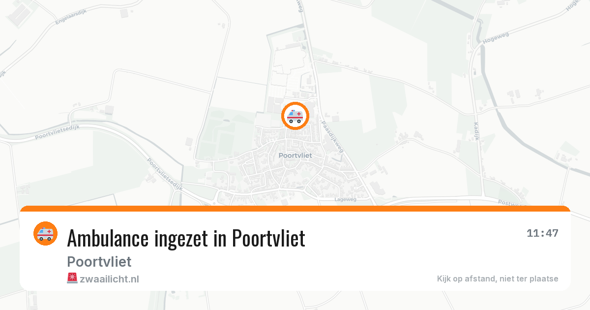 Ambulance ingezet in Poortvliet — 21 apr 2026