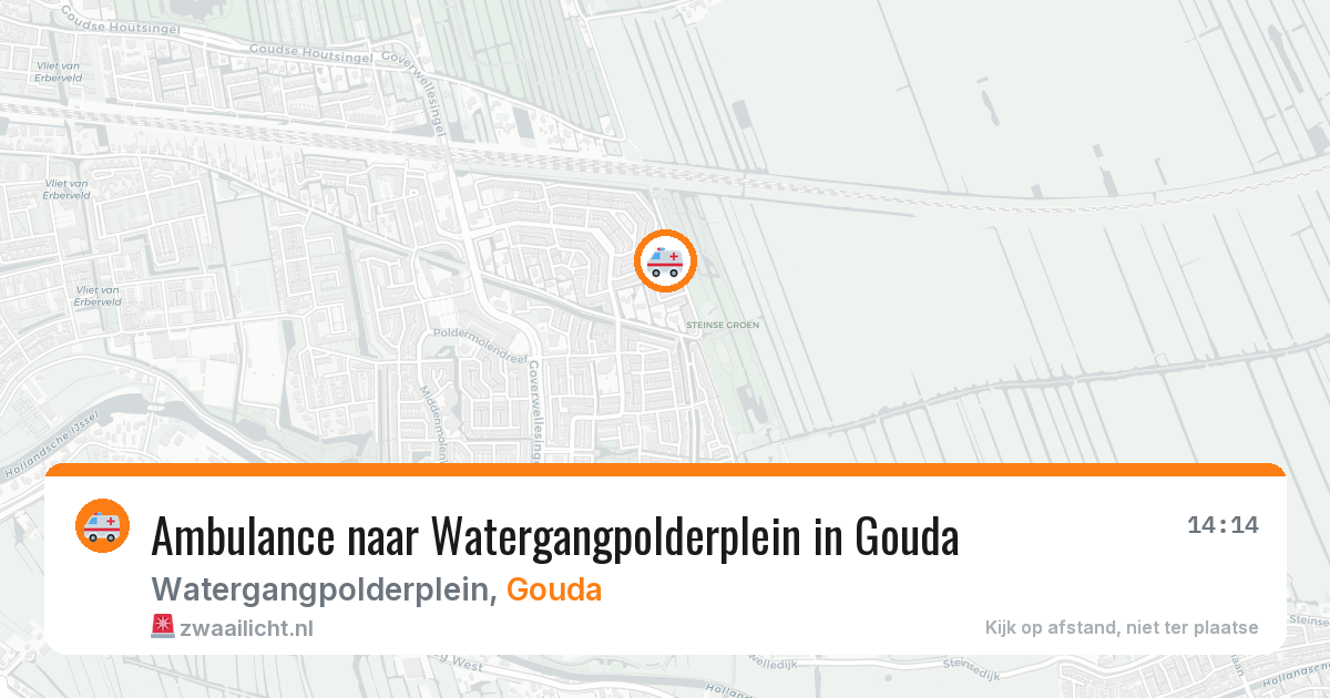 Ambulance naar Watergangpolderplein in Gouda — 29 jan 2026