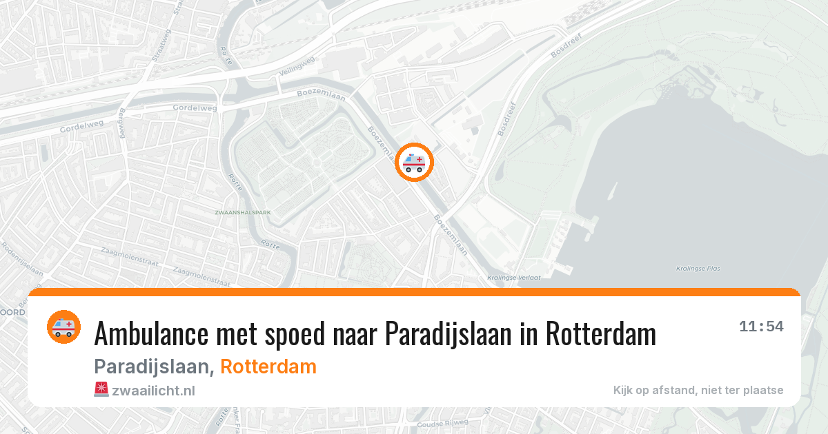 Ambulance met spoed naar Paradijslaan in Rotterdam — 24 jun 2026