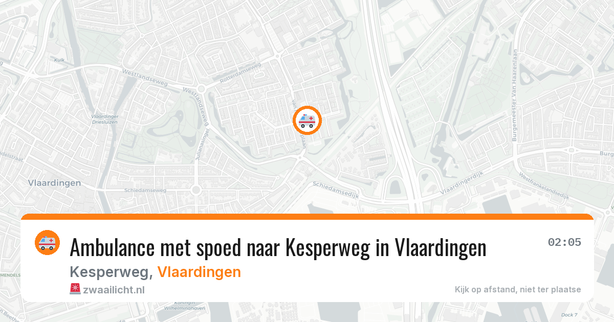 Ambulance met spoed naar Kesperweg in Vlaardingen — 2 jul 2026