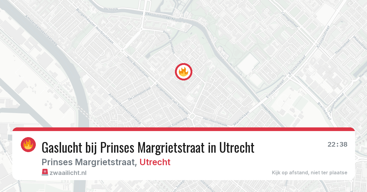 Gaslucht bij Prinses Margrietstraat in Utrecht — 25 mei 2026