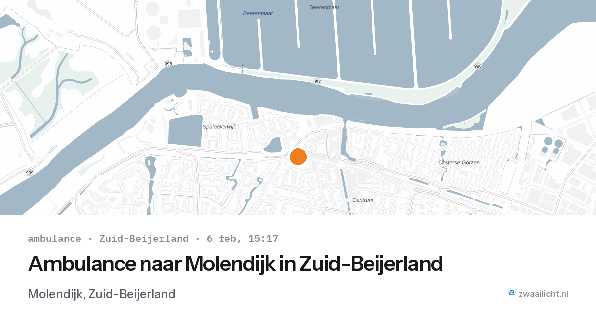 Ambulance naar Molendijk in Zuid-Beijerland — 6 feb 2026