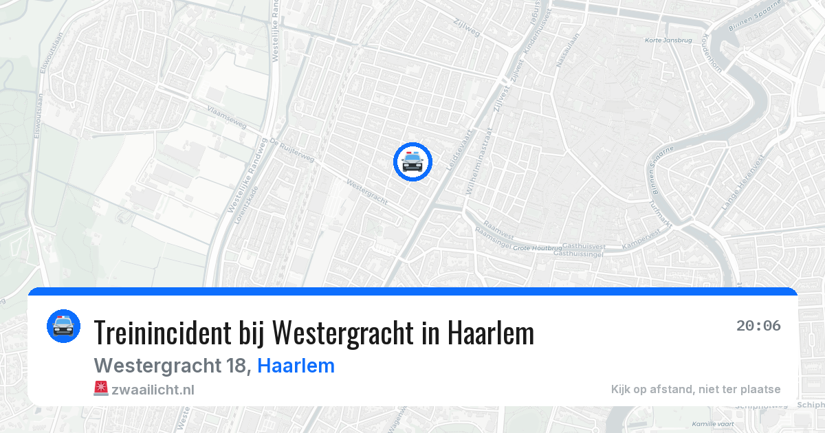 Treinincident bij Westergracht in Haarlem — 17 jun 2026