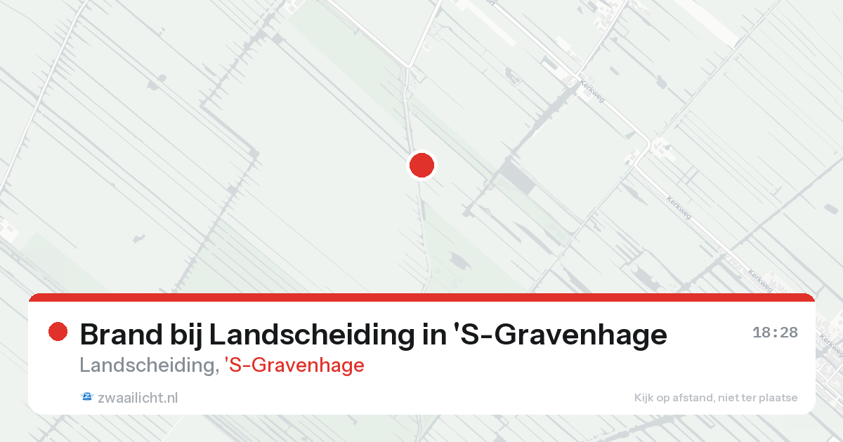 Brand bij Landscheiding in 'S-Gravenhage — 15 aug 2026