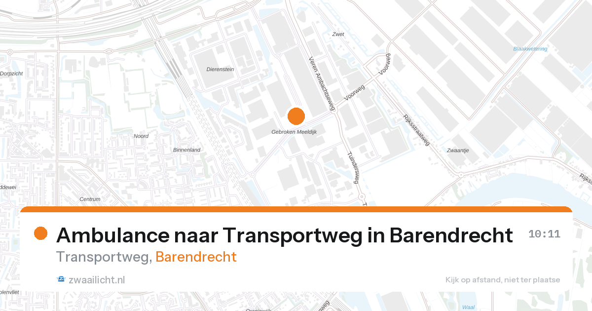 Ambulance naar Transportweg in Barendrecht — 28 aug 2026