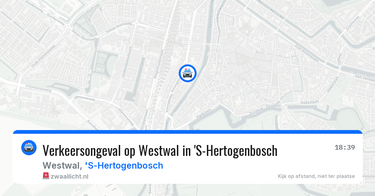 Verkeersongeval op Westwal in 'S-Hertogenbosch — 2 jul 2026