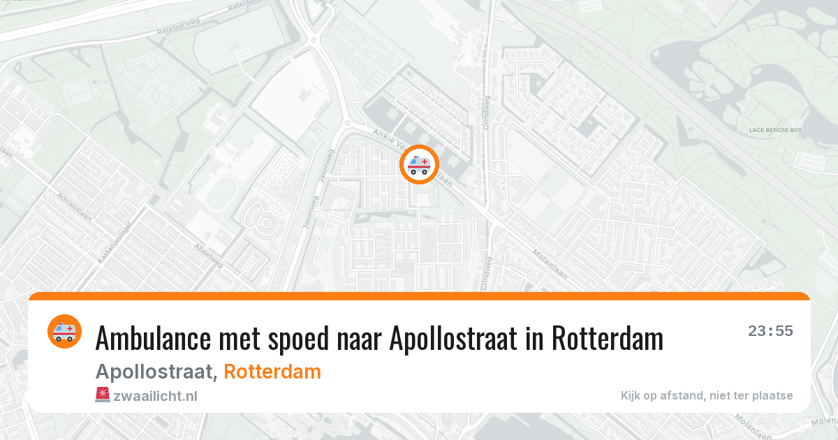 Ambulance met spoed naar Apollostraat in Rotterdam — 5 apr 2026