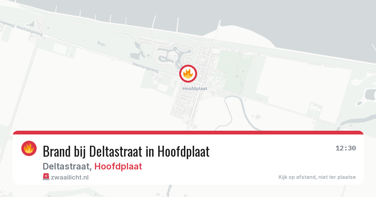 Brand bij Deltastraat in Hoofdplaat — 27 jul 2026