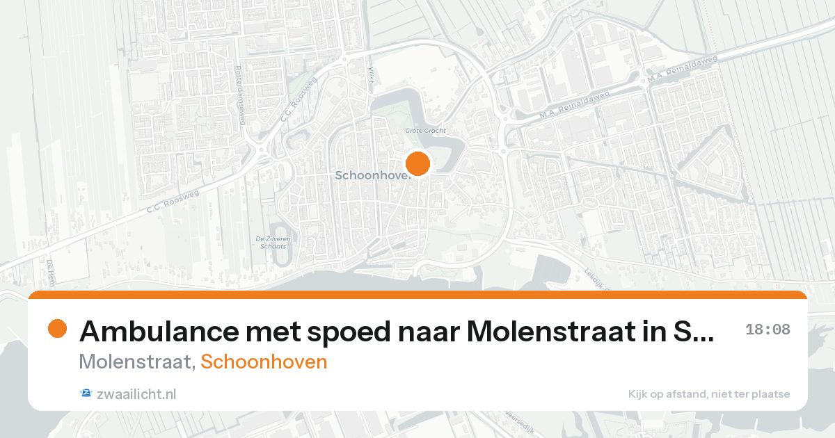 Ambulance met spoed naar Molenstraat in Schoonhoven — 24 aug 2026