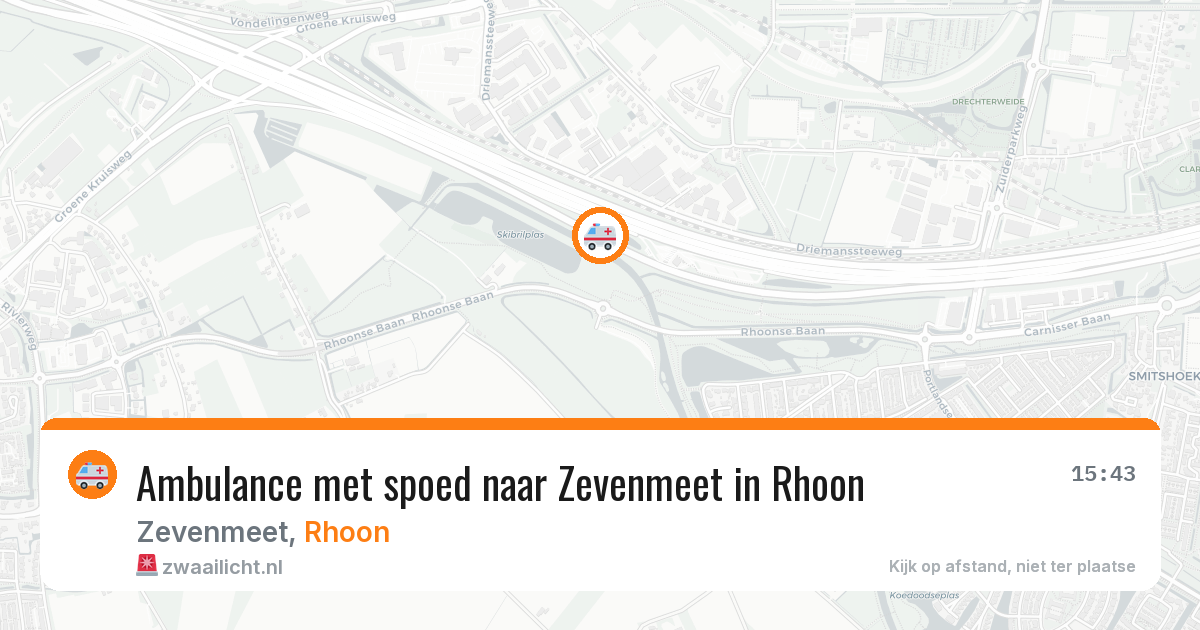 Ambulance met spoed naar Zevenmeet in Rhoon — 6 aug 2026