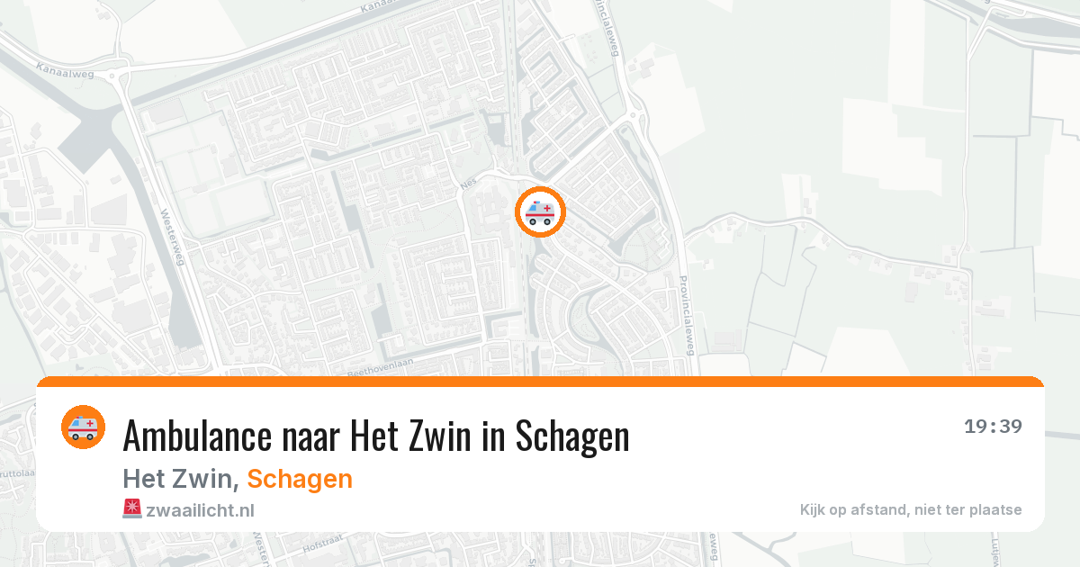 Ambulance naar Het Zwin in Schagen — 17 mei 2026