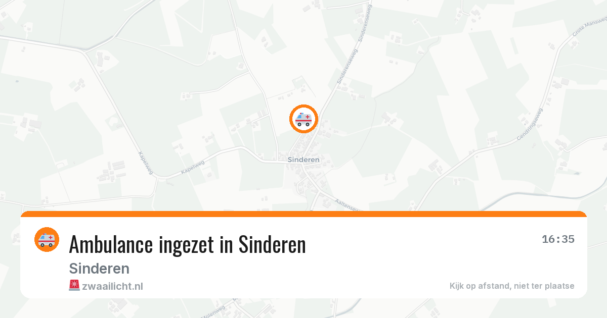 Ambulance ingezet in Sinderen — 30 jul 2026
