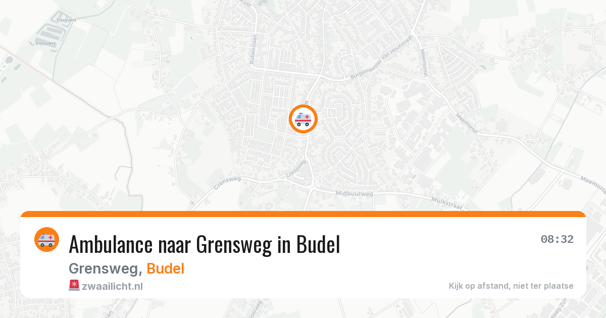 Ambulance naar Grensweg in Budel — 7 aug 2026