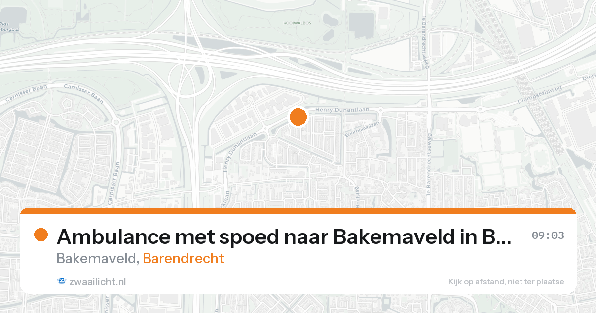 Ambulance met spoed naar Bakemaveld in Barendrecht — 29 mei 2026