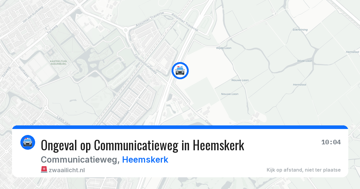 Ongeval op Communicatieweg in Heemskerk — 18 apr 2026