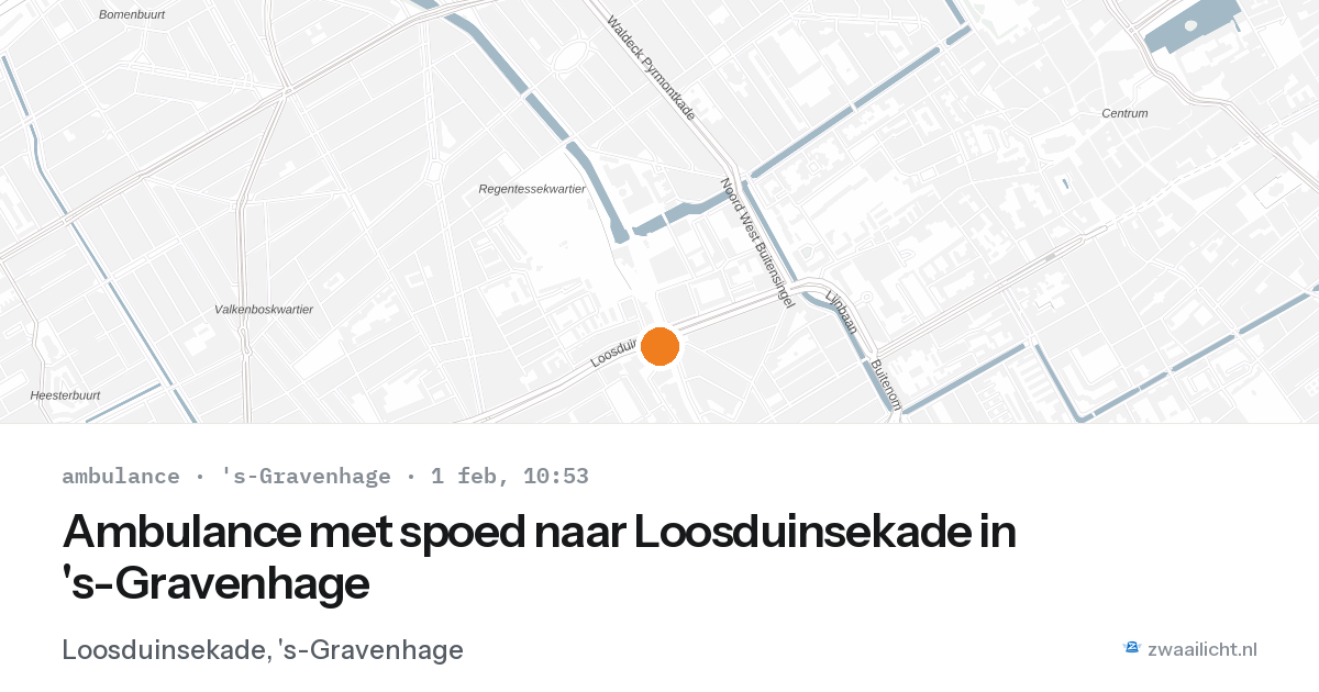 Ambulance met spoed naar Loosduinsekade in 's-Gravenhage — 1 feb 2026