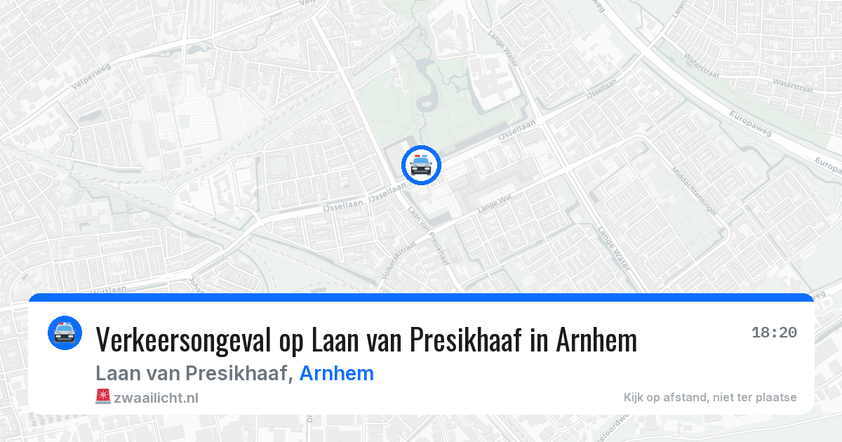 Verkeersongeval op Laan van Presikhaaf in Arnhem — 28 jul 2026