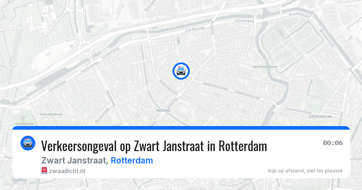 Verkeersongeval op Zwart Janstraat in Rotterdam — 6 mrt 2026