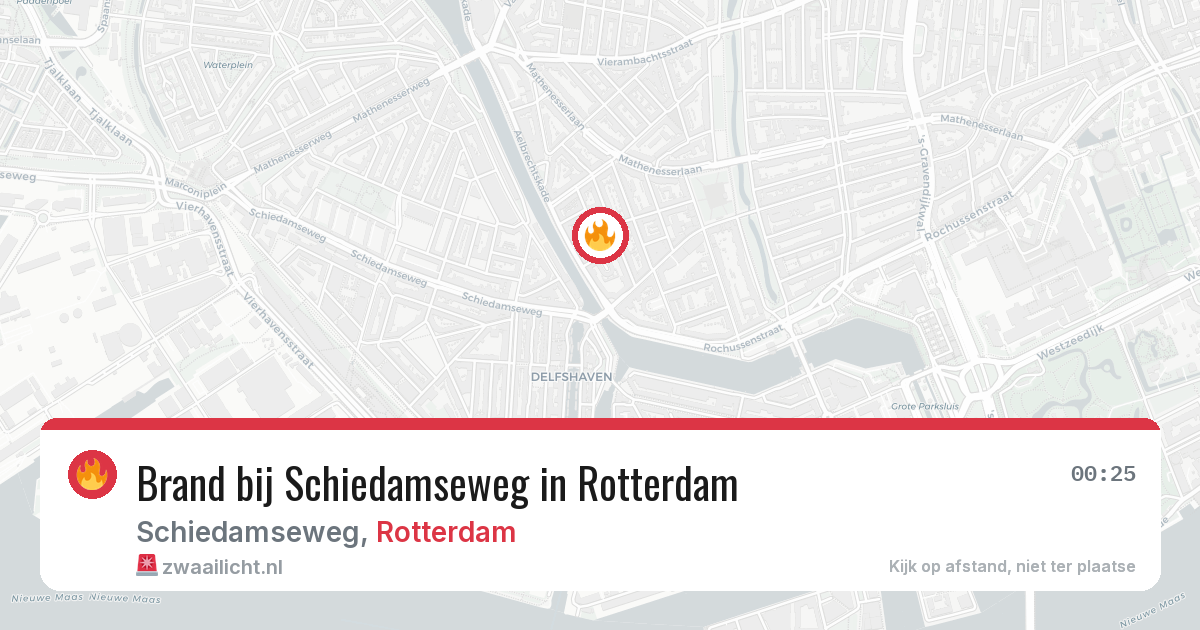 Brand bij Schiedamseweg in Rotterdam — 21 mei 2026