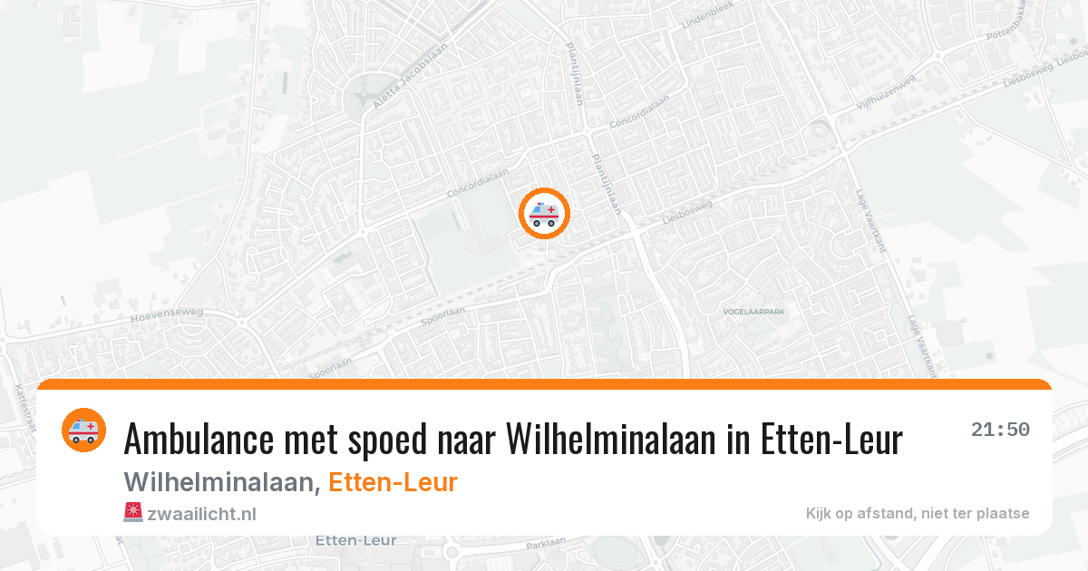 Ambulance met spoed naar Wilhelminalaan in Etten-Leur — 5 apr 2026