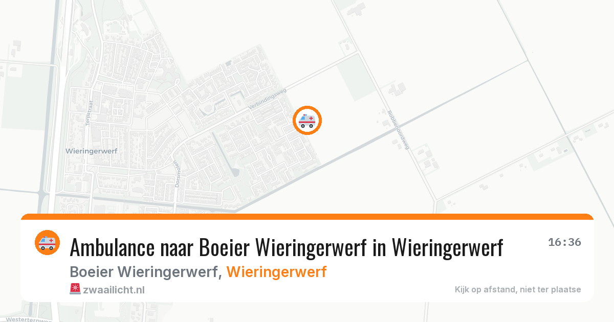 Ambulance naar Boeier Wieringerwerf in Wieringerwerf — 20 apr 2026
