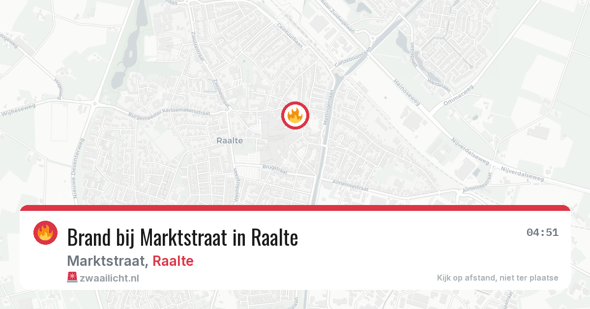 Brand bij Marktstraat in Raalte — 7 jul 2026