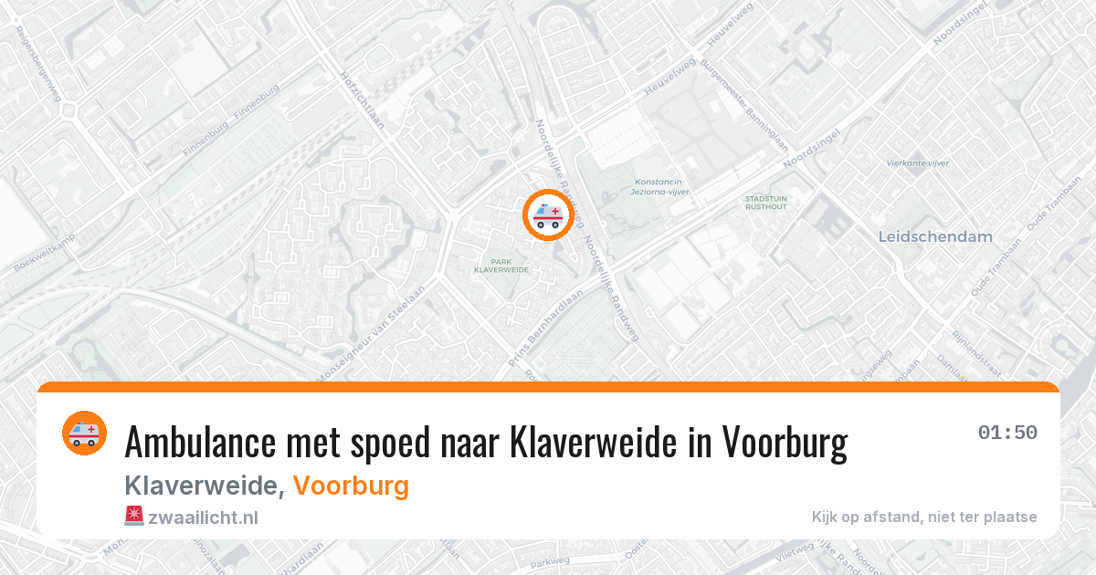 Ambulance met spoed naar Klaverweide in Voorburg — 6 jul 2026