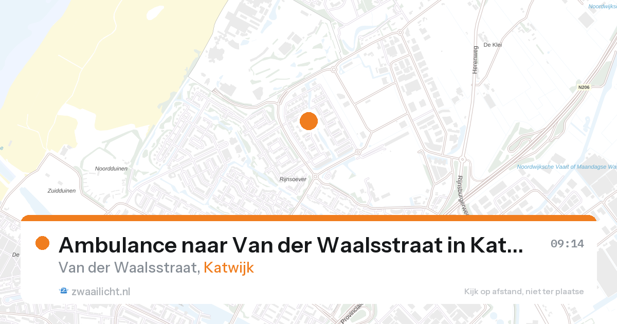 Ambulance naar Van der Waalsstraat in Katwijk — 12 apr 2026