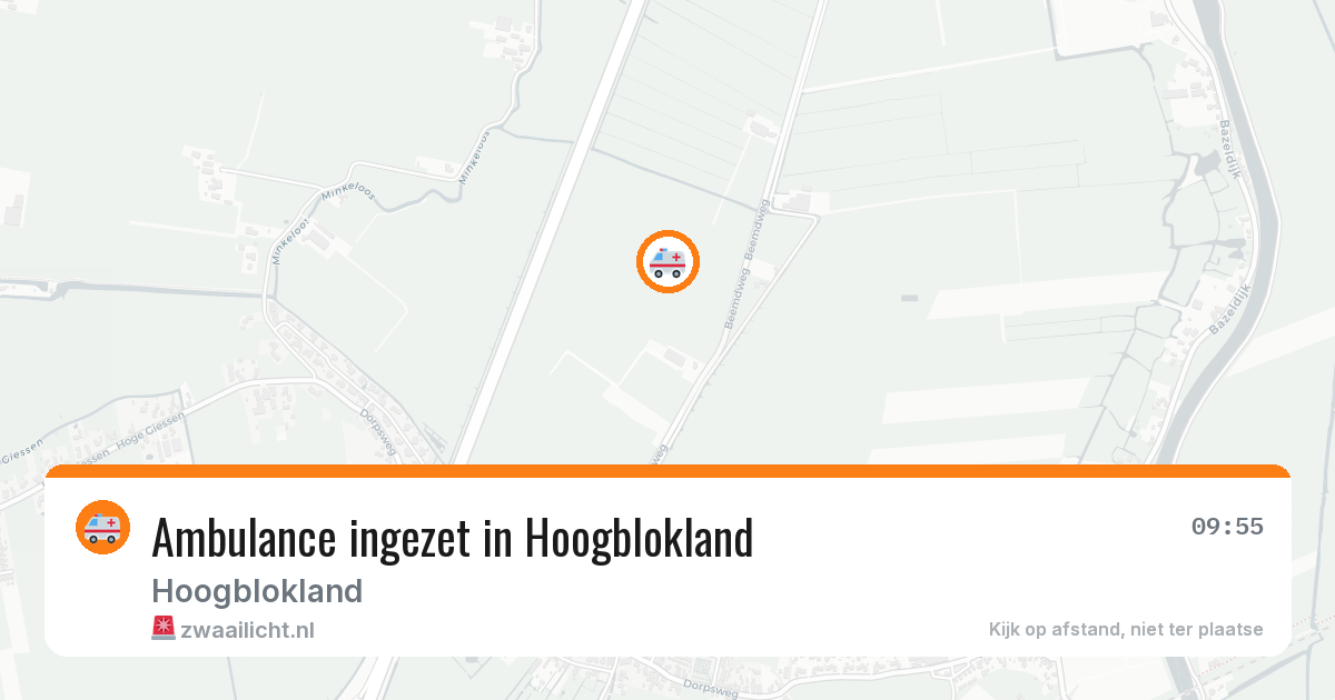 Ambulance ingezet in Hoogblokland — 12 aug 2026